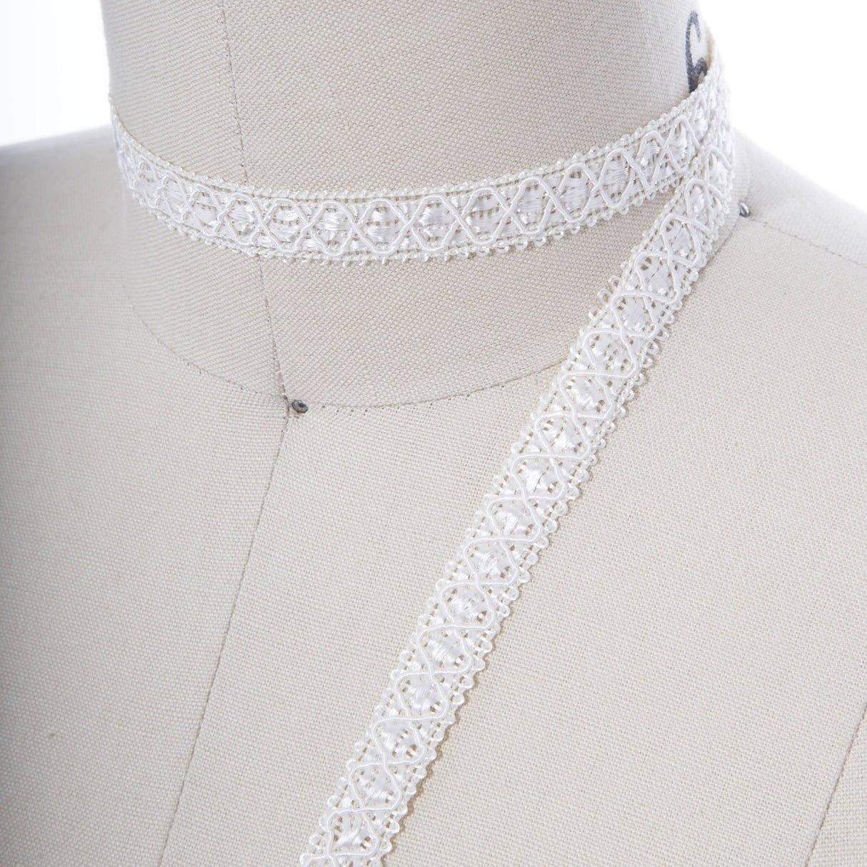 Gimp Trim Ivory Rayon Ribbon