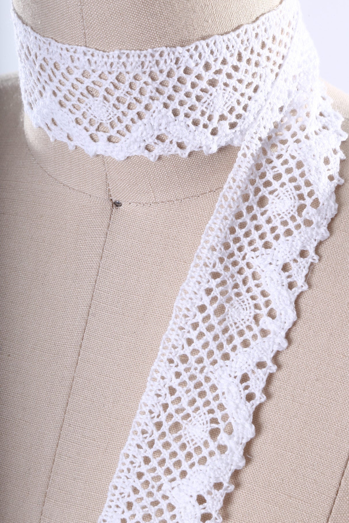 Cluny Cotton Lace Trim White 1.5 Inch