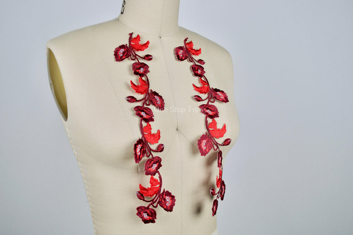 Iron-On Flower Patch Appliques