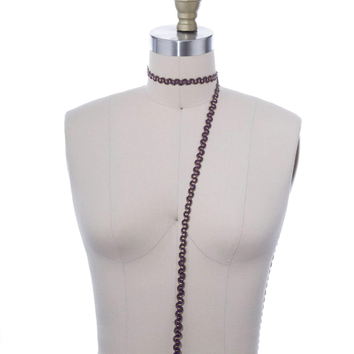Gimp Trim Purple Gold 3/8 Inch