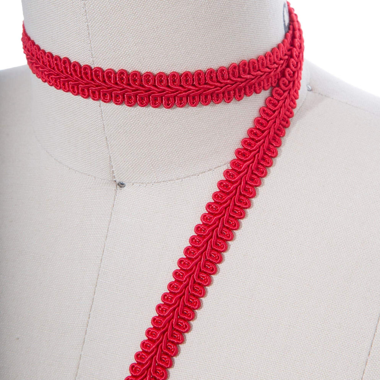 Gimp Trim Ruby Red 5/8 Inch Braided