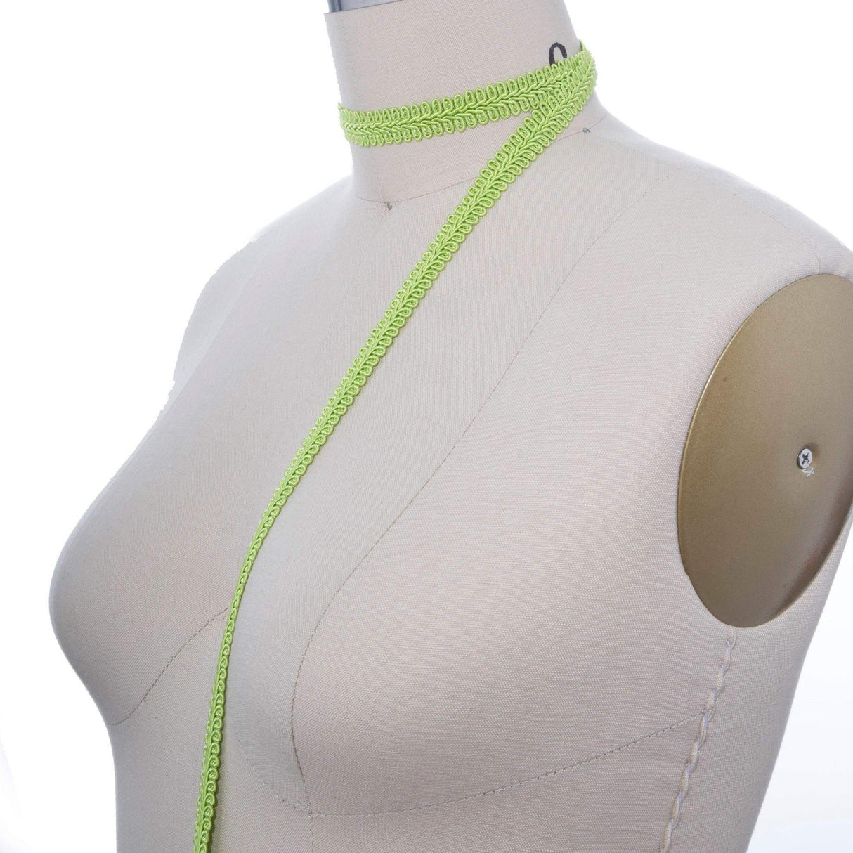 Gimp Trim Lime Green Braided 5/8"