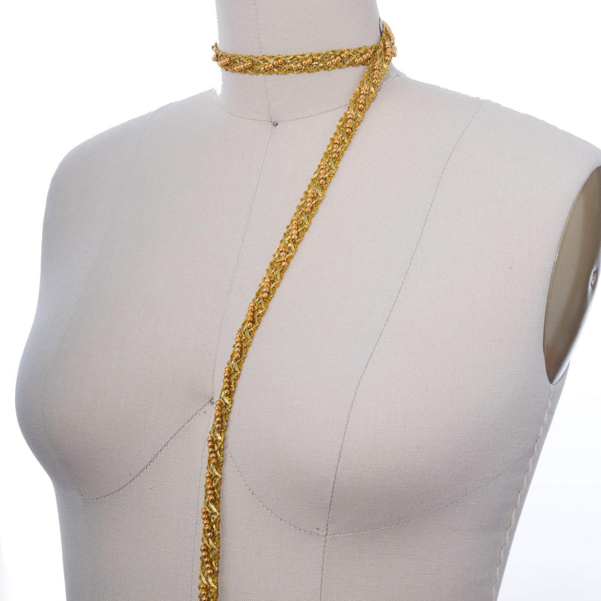 Beaded Gimp Trim Gold Silver