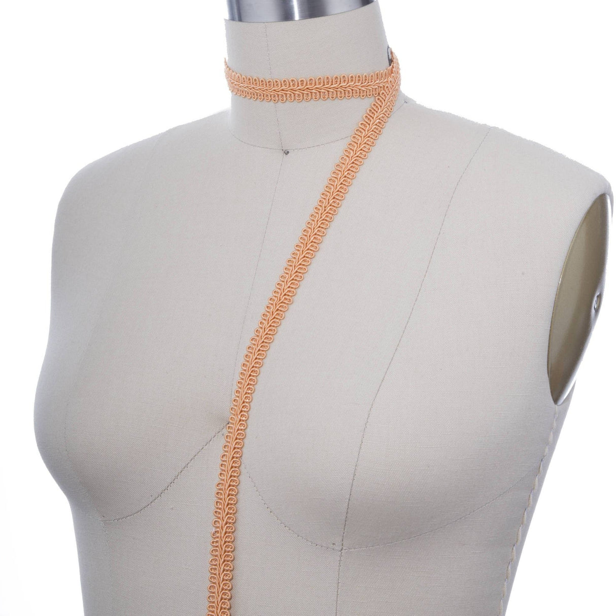 Braided Gimp Trim Cantaloupe Orange 5/8"