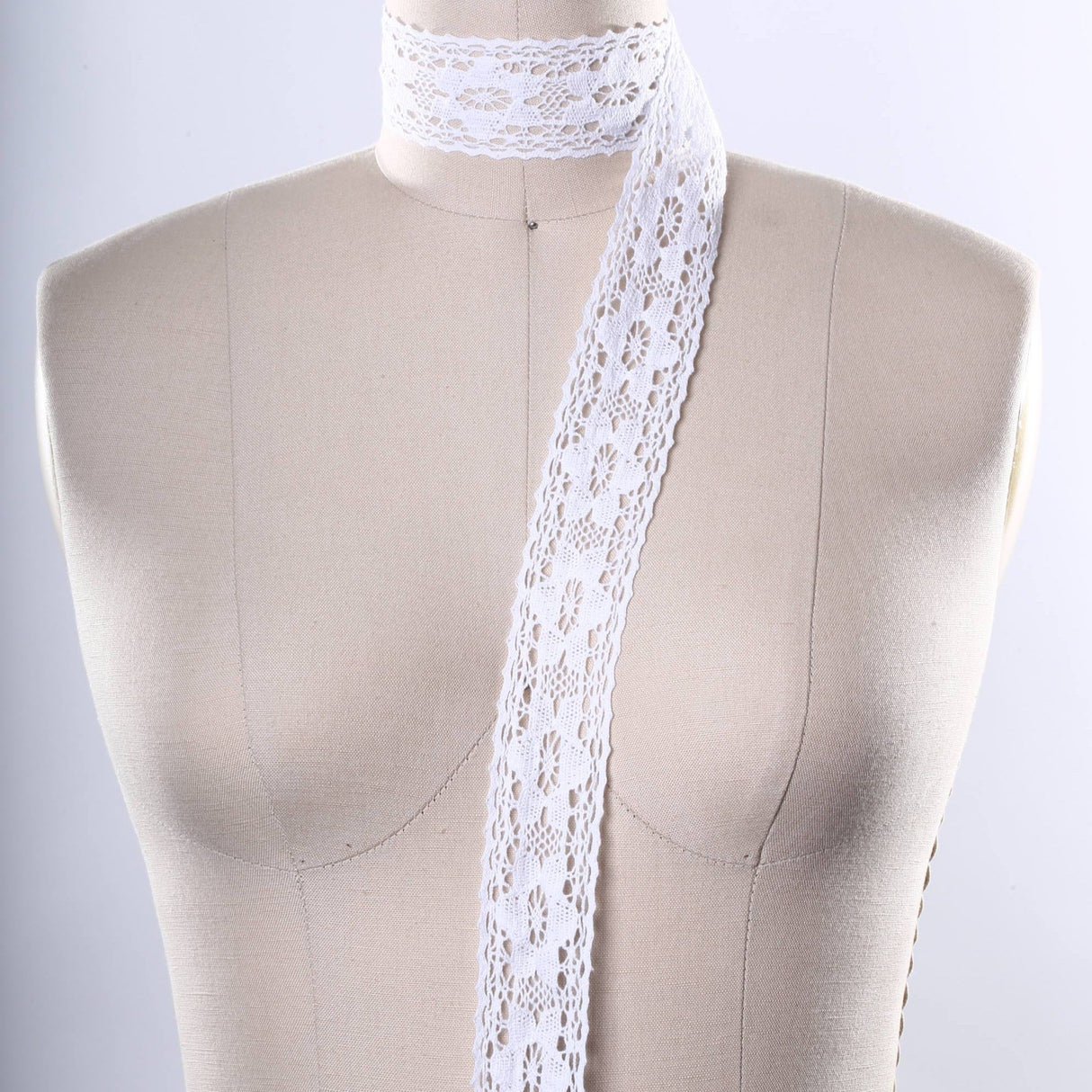Cluny Lace Trim Bright White 1.5"