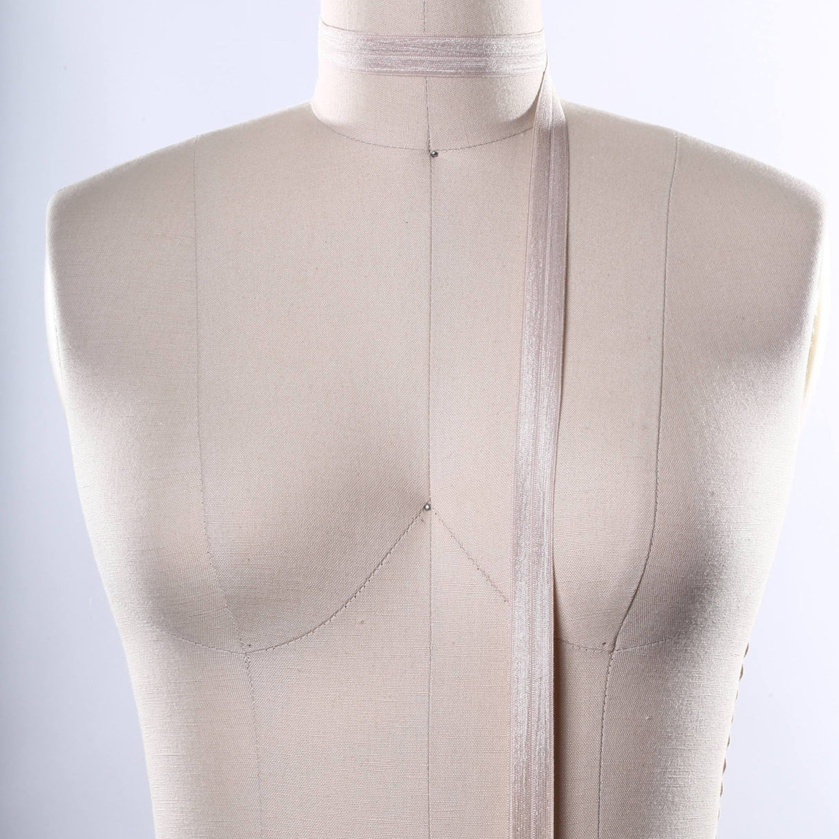 Fold Over Elastic Trim Beige 5/8 Inch