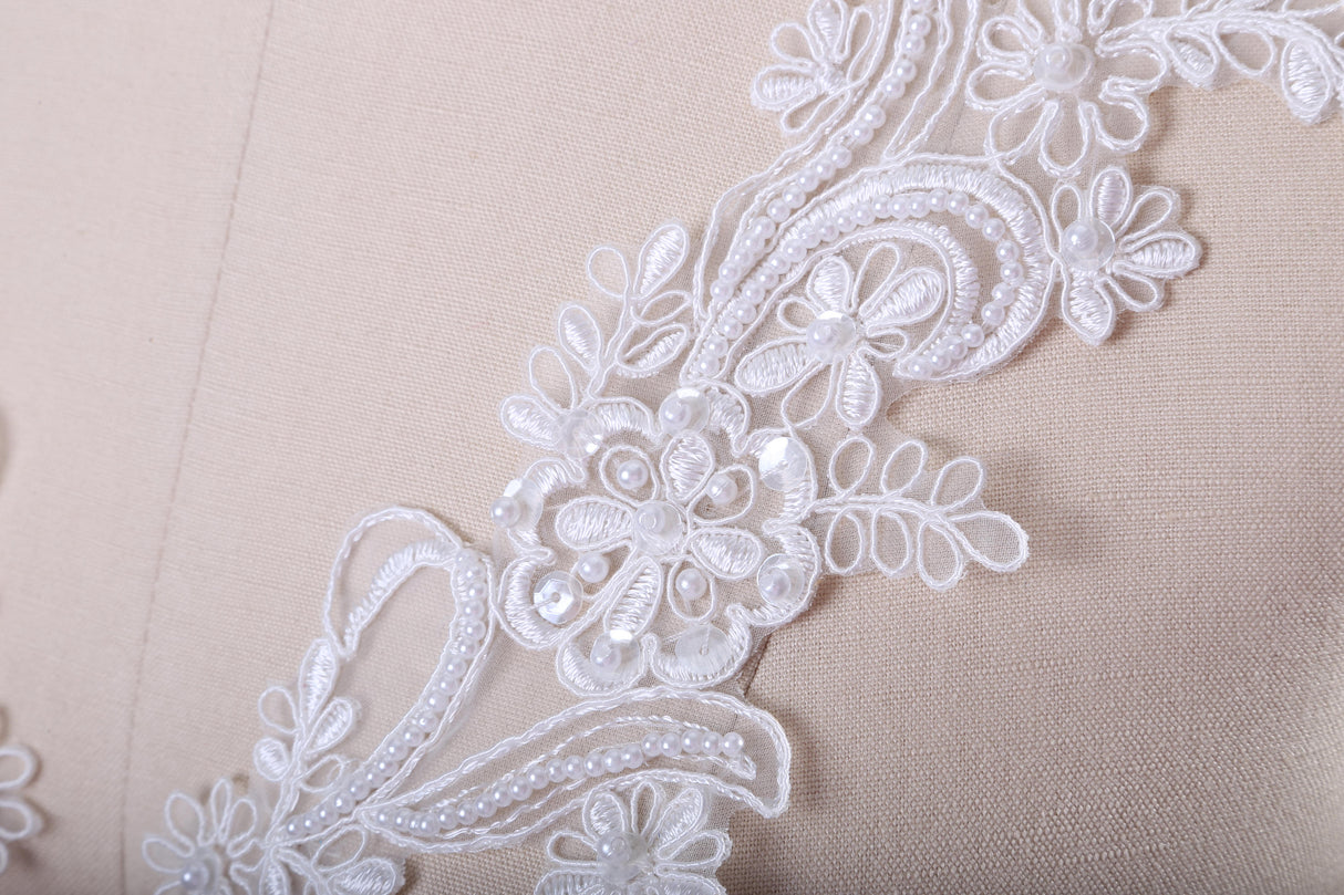 Beaded Lace Bridal Applique