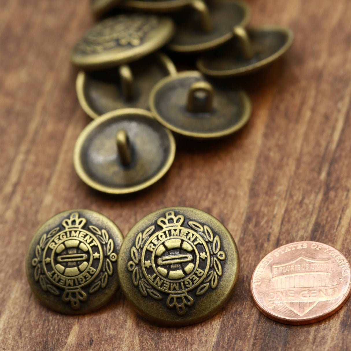 Antique Brass Shank Button