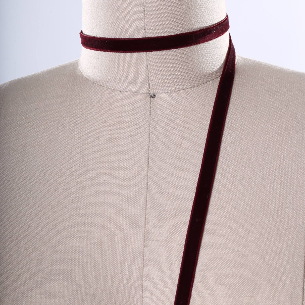 Velvet Trim Burgundy 3/8" Single Faced