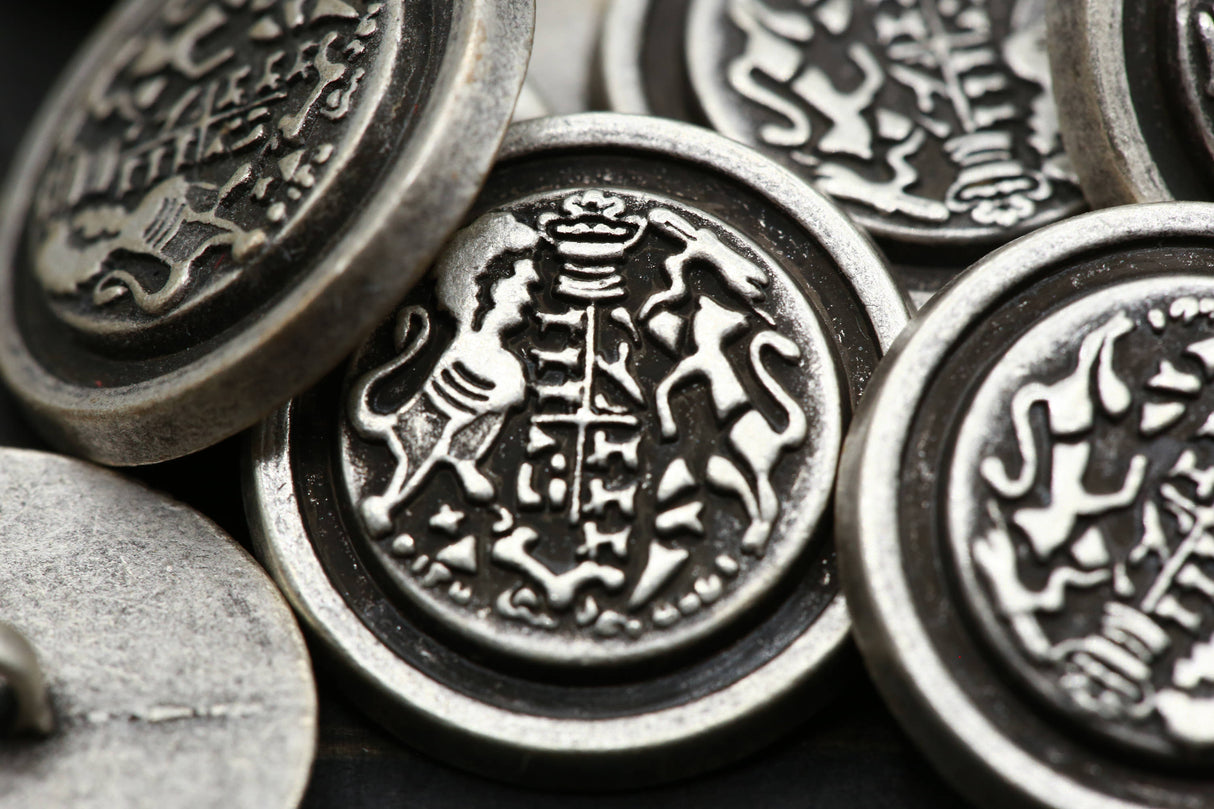 Silver Shank Button 24L 15mm