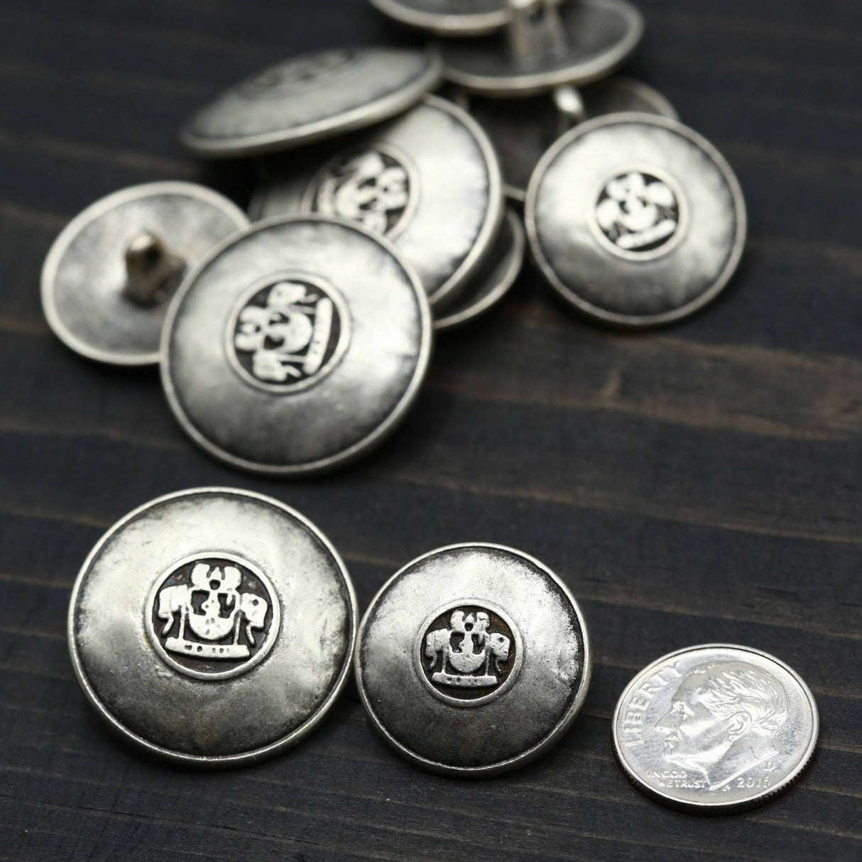 Silver Metal Shank Button