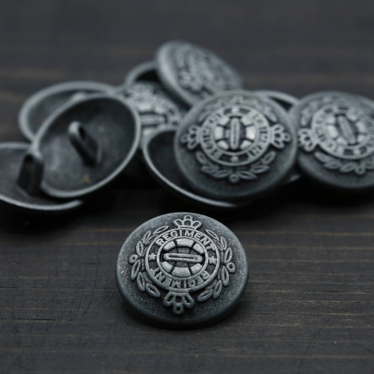 Gunmetal Shank Button 22L 14mm