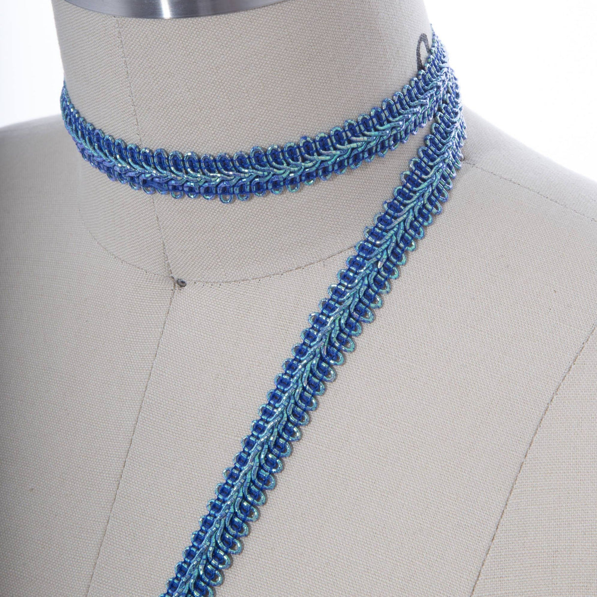 Gimp Trim Iridescent Teal Blue 5/8"