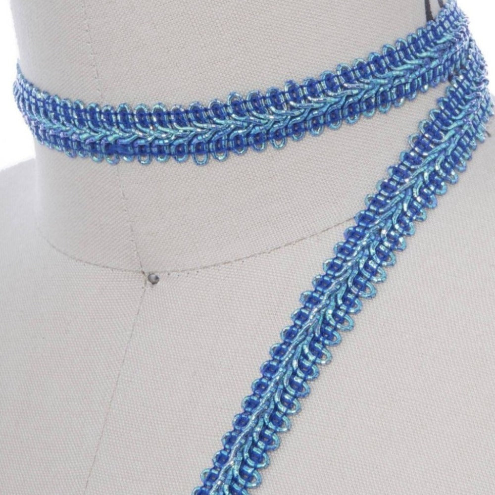 Gimp Trim Iridescent Teal Blue 5/8"