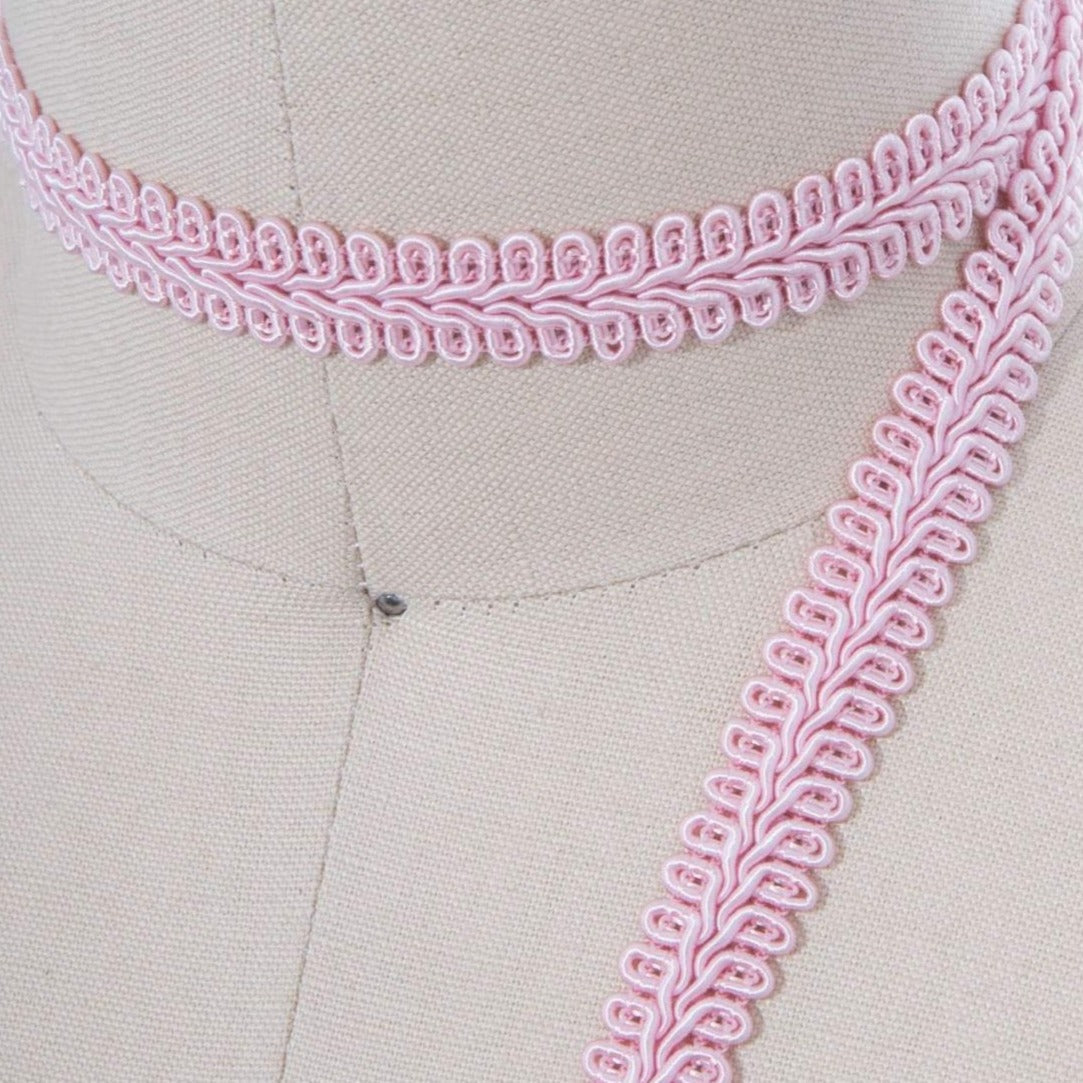 Gimp Trim 5/8" Baby Pink Braided