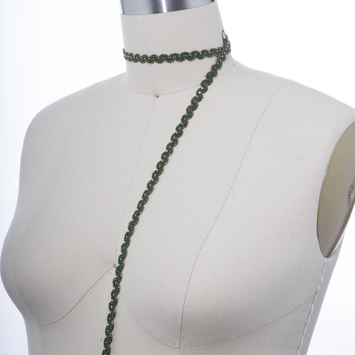 Gimp Trim Hunter Green Gold 3/8"
