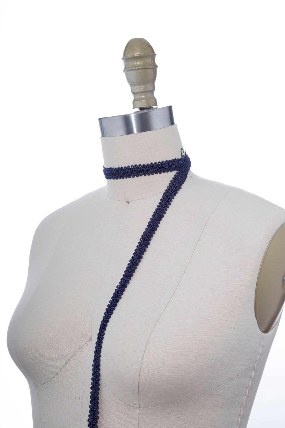 Gimp Trim Navy Blue 5/8 Inch Braided