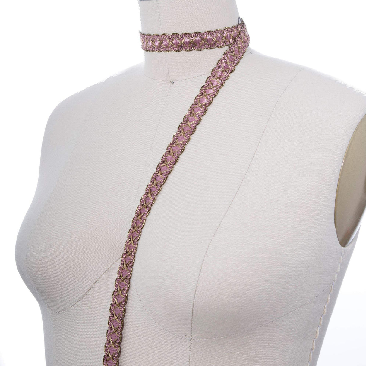 Gimp Braid Trim Dusty Mauve 5/8"