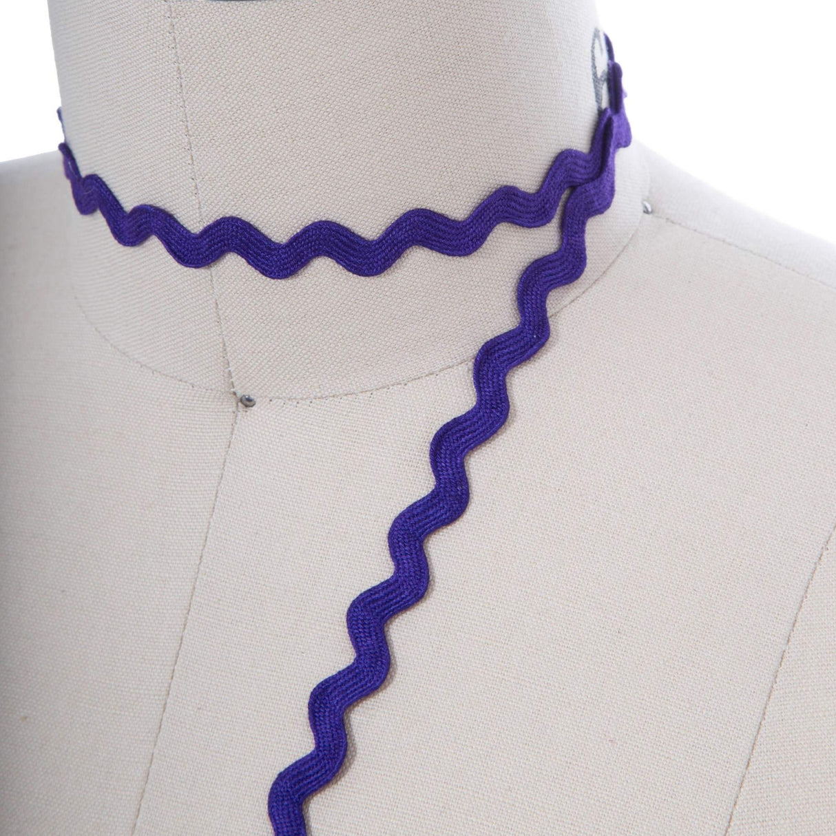 Ric Rac Trim Cotton Purple 8mm