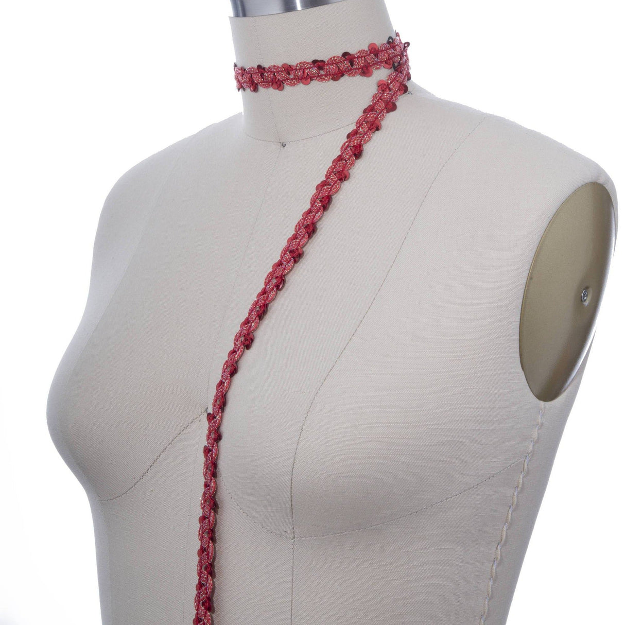 Sequin Trim Rosy Red 2 Yards