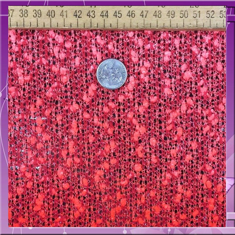 Embroidery Lace Crocheted Coral Fabric