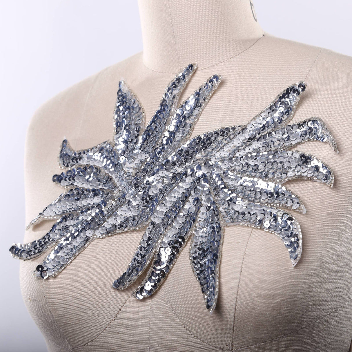 Sequin Patch Silver Oversized