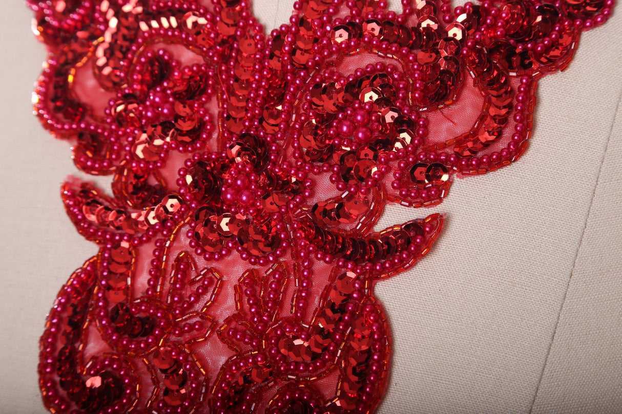 Beaded Sequined Applique Patch