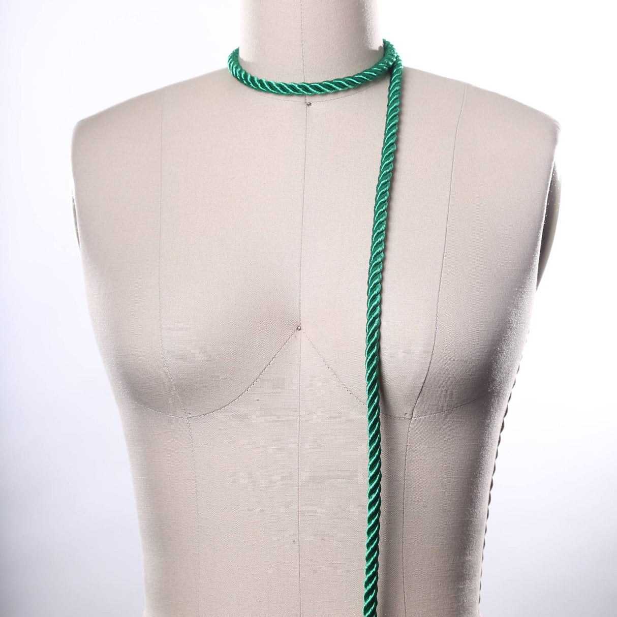 Satin Rope Trim Bright Green 7mm