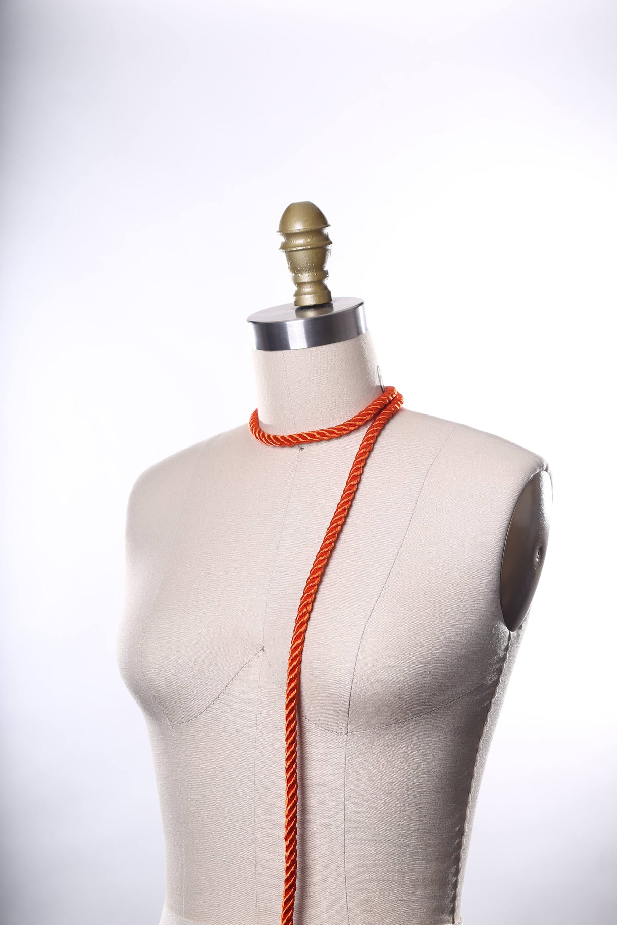 Satin Rope Trim Orange 7mm