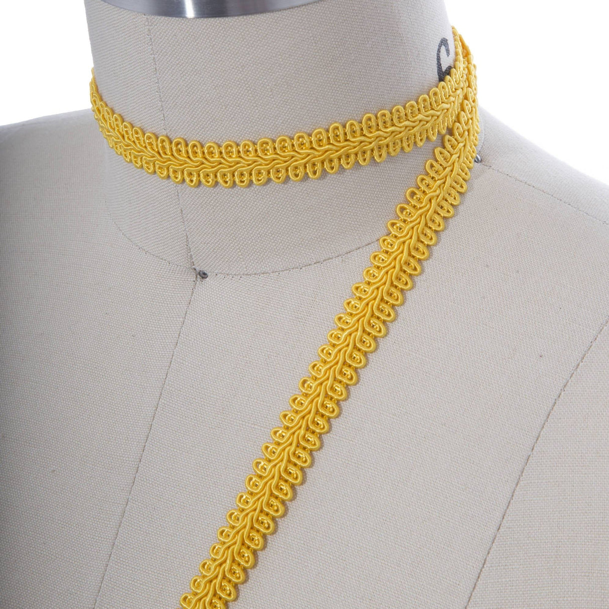 Gimp Trim Canary Yellow Braided 5/8"