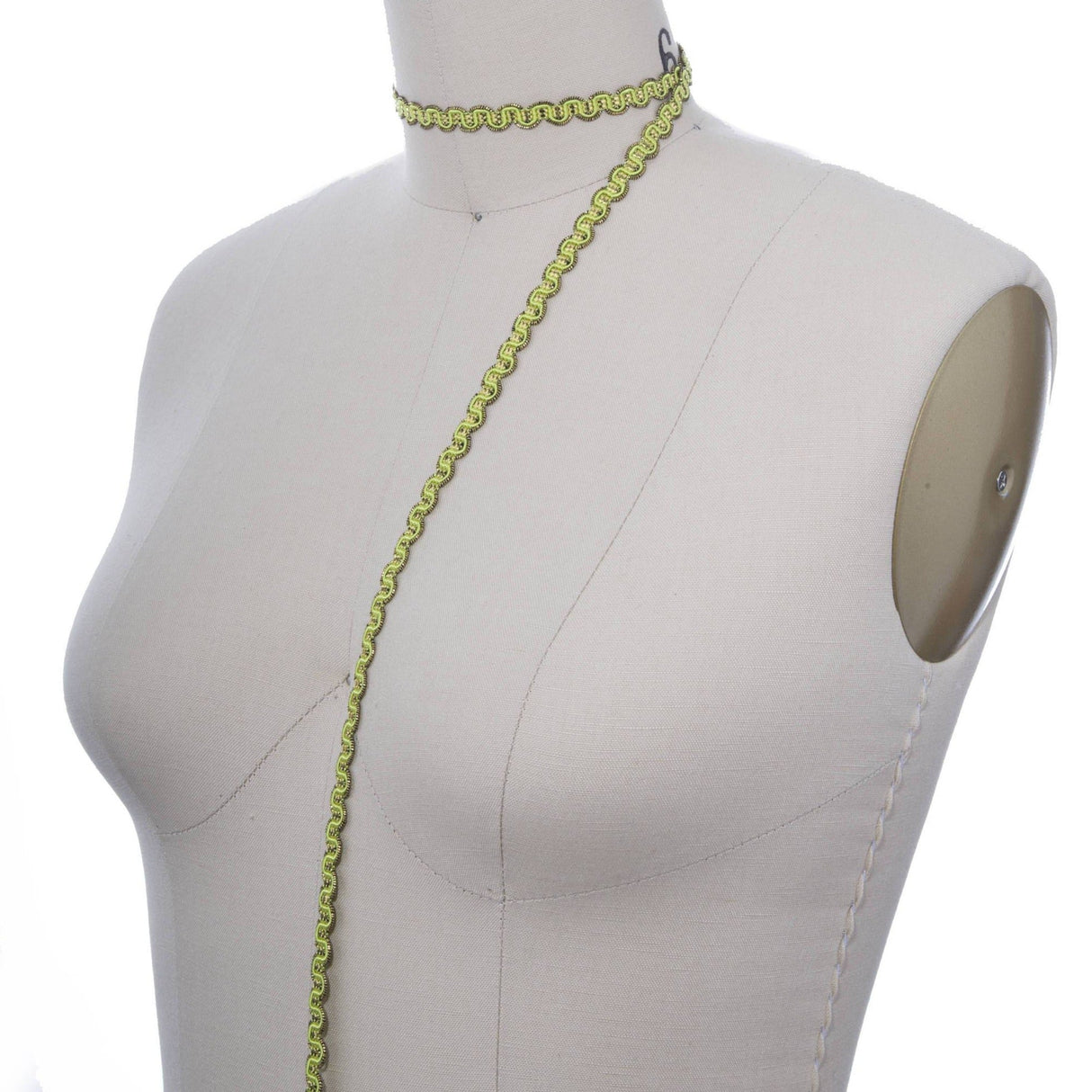 Gimp Trim Gold Accents Lime Green 3/8"