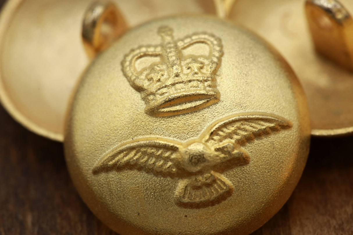 Gold Crown Wing Shank Button
