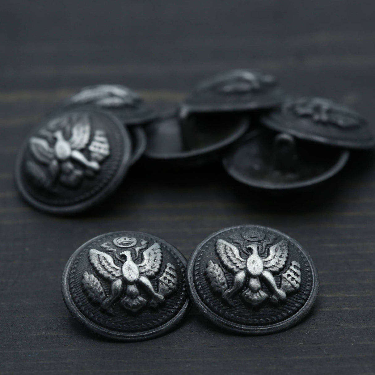 Gunmetal Eagle Shank Button 40L 25mm