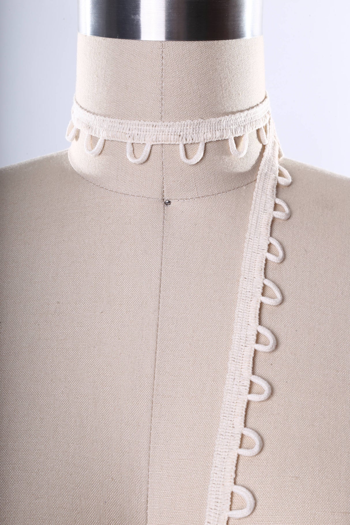 Button Loops Cotton Tape Ivory