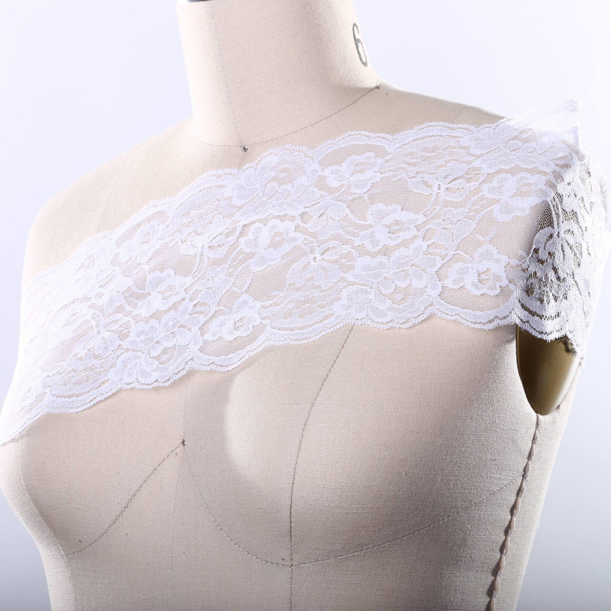 Lace Trim White Polyester 5 Inch