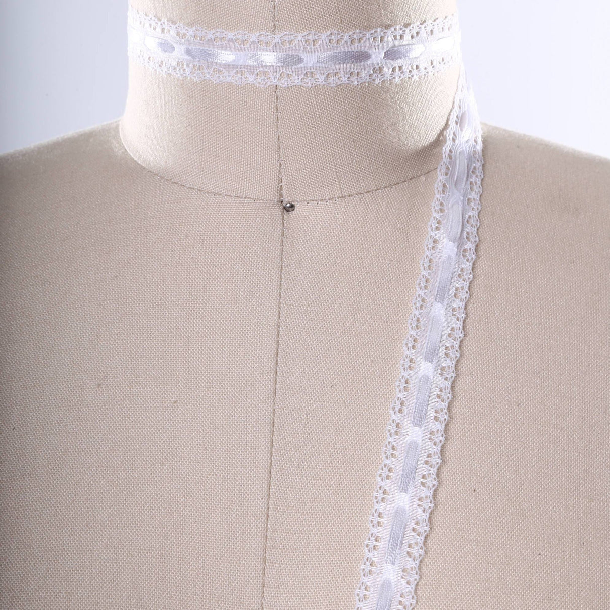 Eyelet Lace Trim White Polyester
