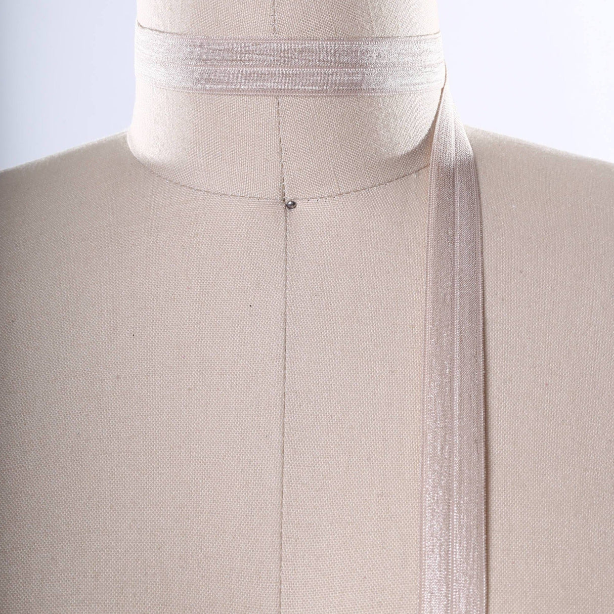 Fold Over Elastic Trim Beige 5/8 Inch