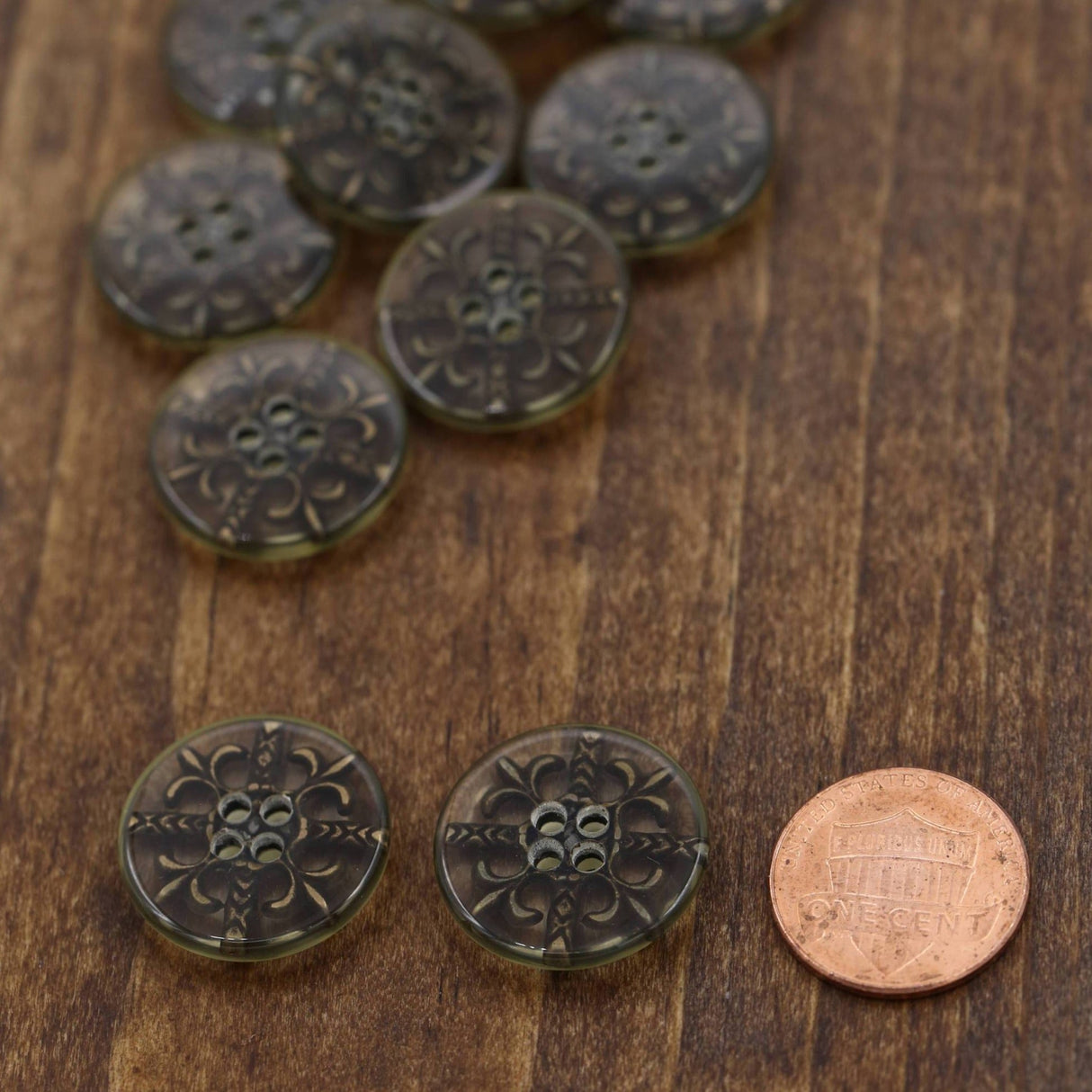 Plastic Button Bronze Inserts 20mm