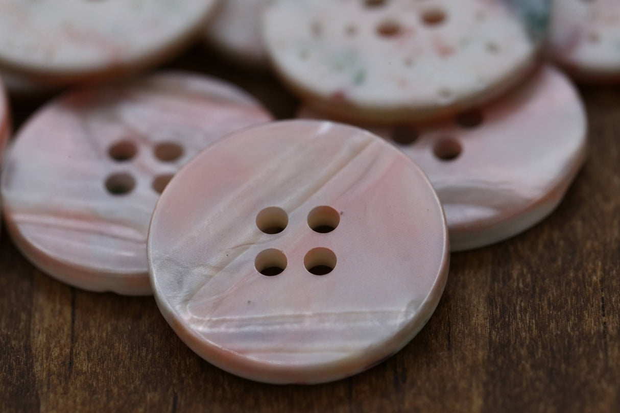 Mermaid Shell Plastic Button 34L Clear