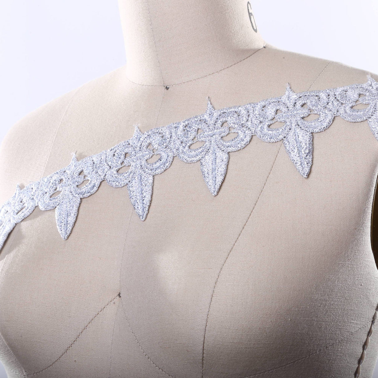 Venice Lace Trim Metallic Gold Silver 3.25in