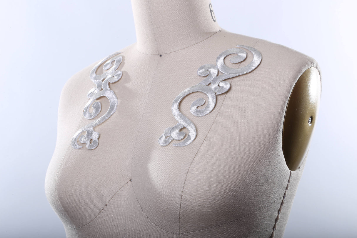 Iron-On Swirl Applique Pair