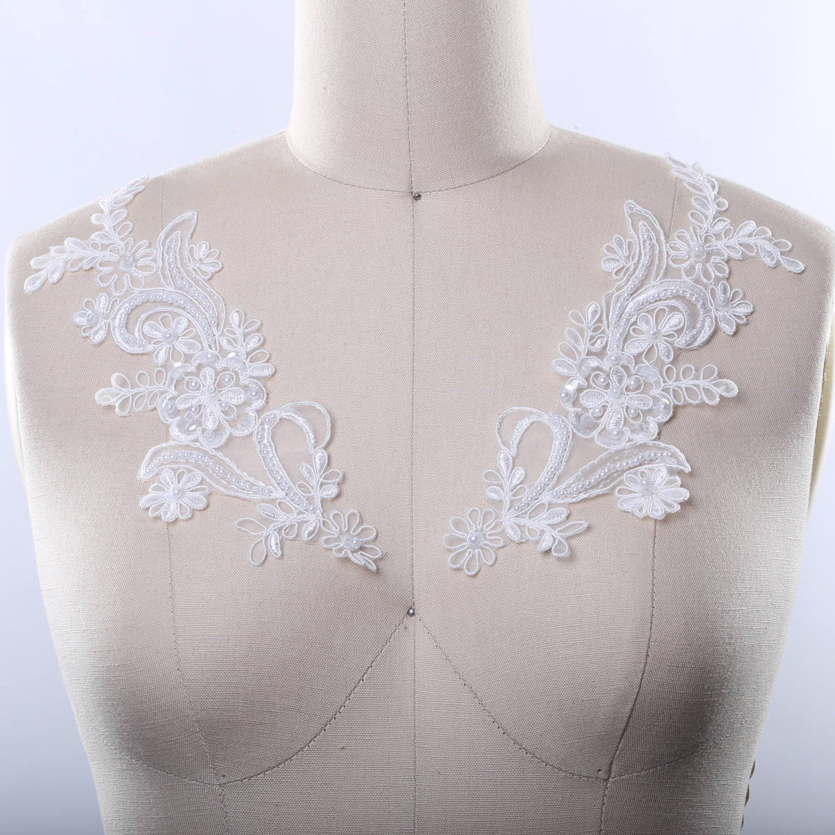 Beaded Lace Bridal Applique