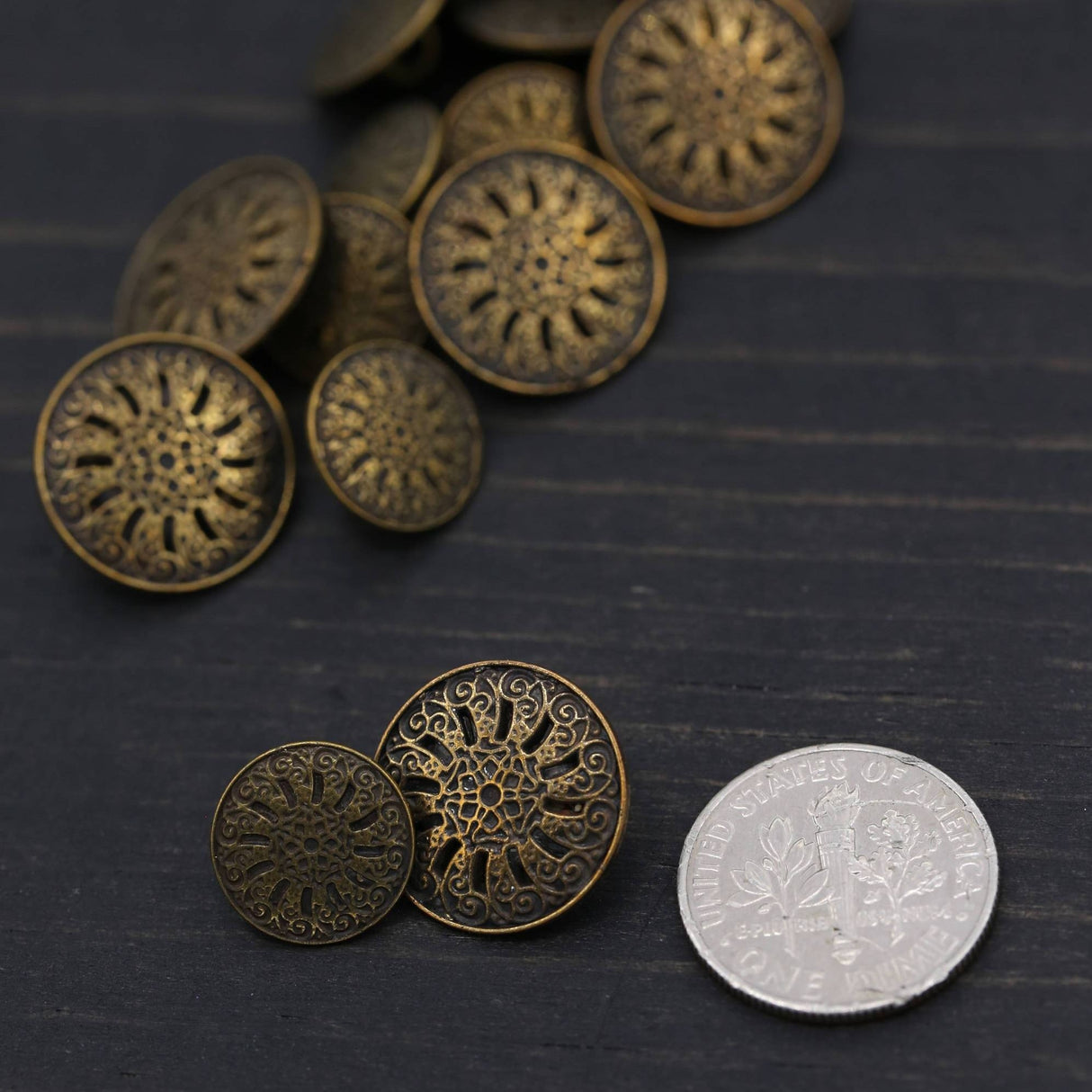 Metal Bronze Shank Button