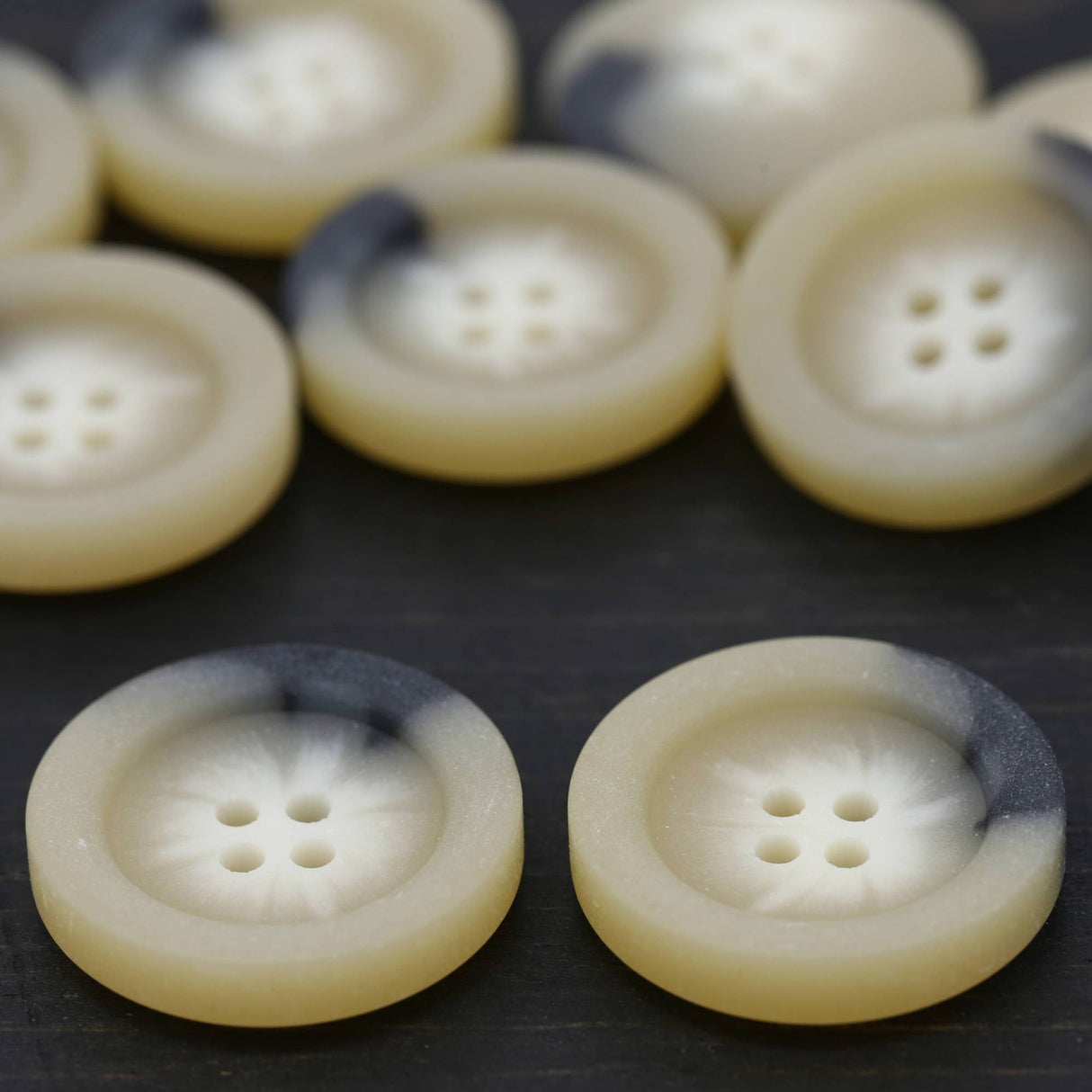 Four Hole Coat Button Beige 27mm