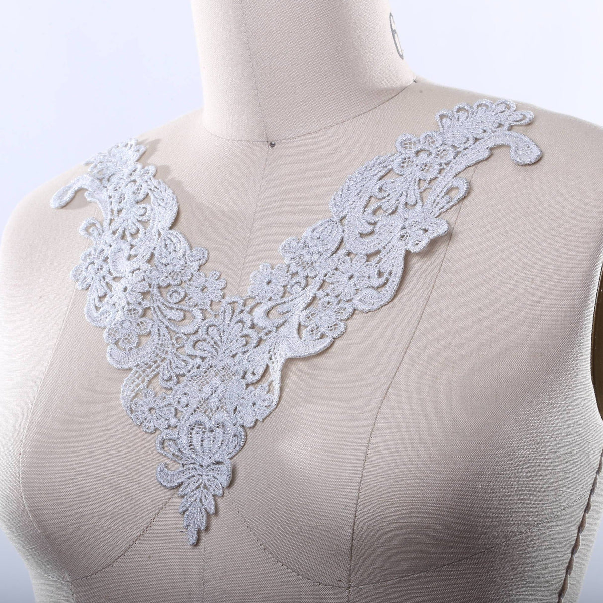 Metallic Venise Lace Applique
