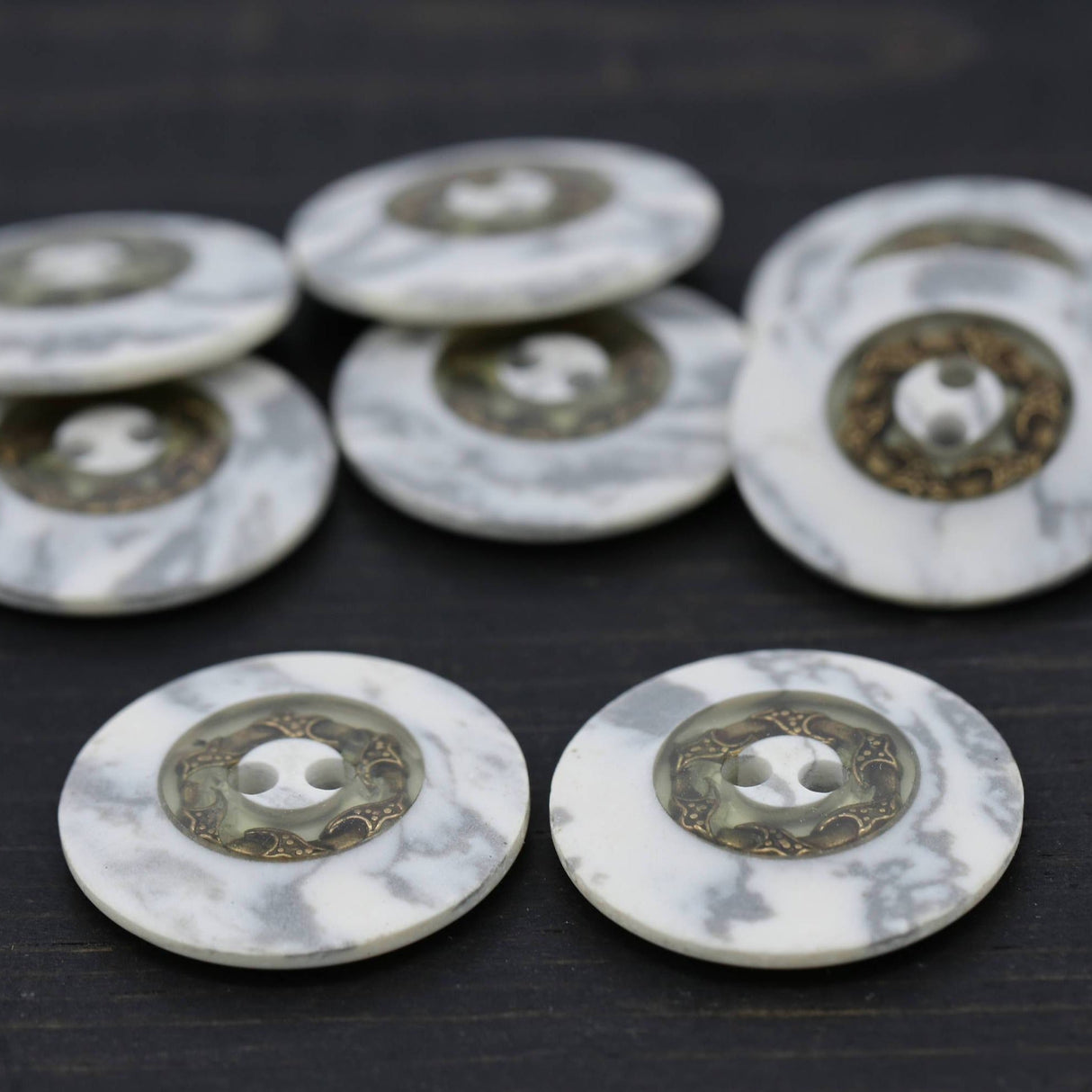Marble Effect Plastic Button
