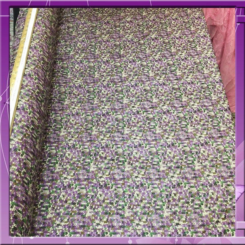 Sequin Rayon Challis Printed Multicolored