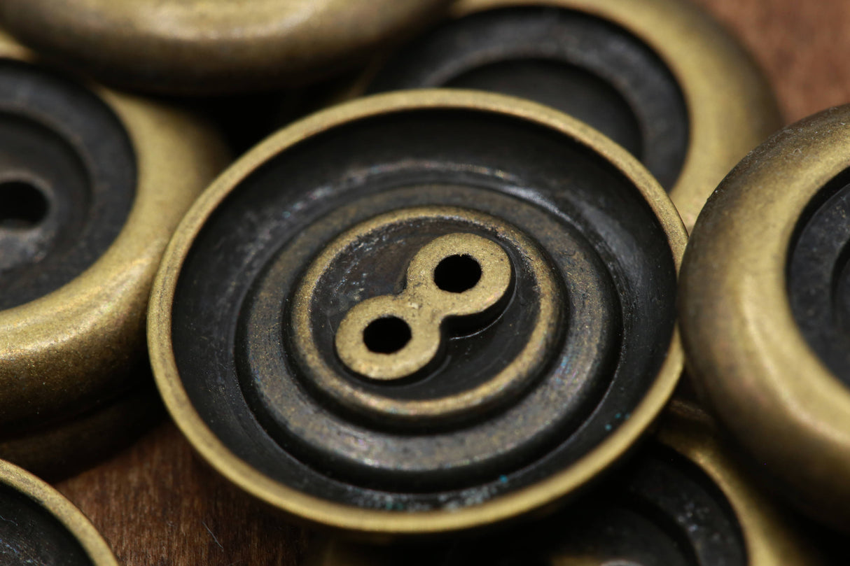 Bronze Metal Two-Hole Button 36L