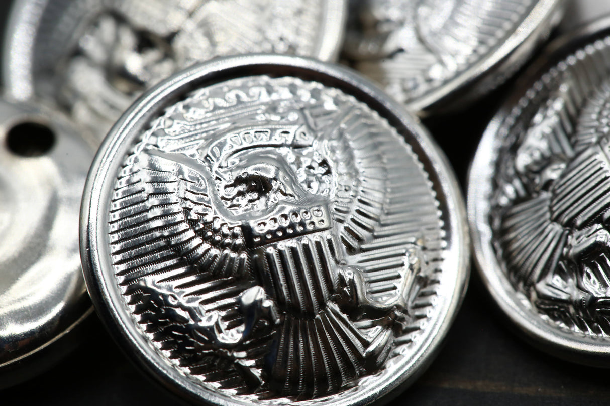 Shank Button Silver Aluminum Bald Eagle 36L