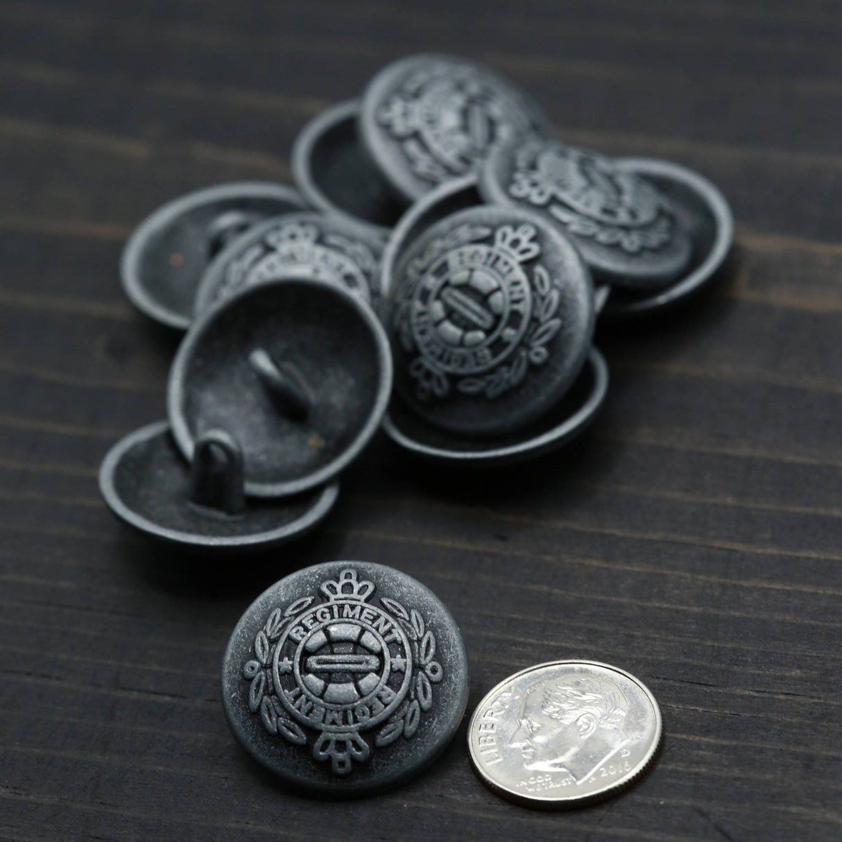Gunmetal Shank Button 22L 14mm